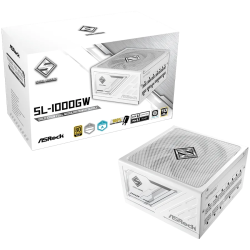 Asrock SL-1000GW, 1000W, 80 Plus GOLD, Fully Modular PSU, Japanese Capacitors, 2x EPS 12V CPU(4+4pin), 1x PCIe5.1 (12+4pin), 3x 