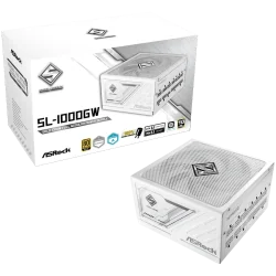 Asrock SL-1000GW, 1000W, 80 Plus GOLD, Fully Modular PSU, Japanese Capacitors, 2x EPS 12V CPU(4+4pin), 1x PCIe5.1 (12+4pin), 3x 