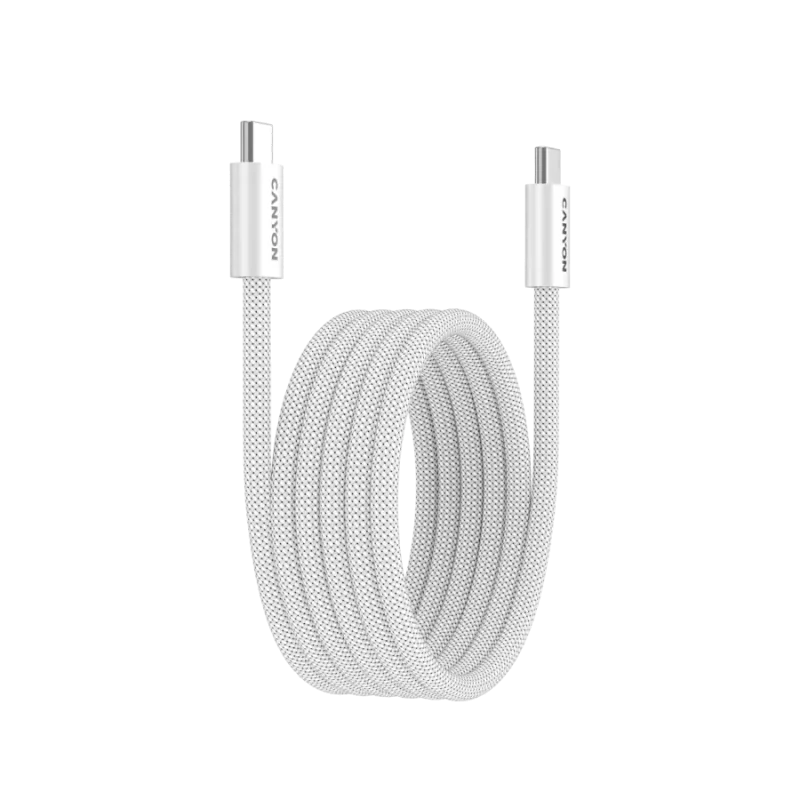 CANYON cable OnWire 60MG C-C 60W Magnet Braided 1m White - 1