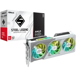 ASROCK Video Card AMD Radeon RX 9060 XT Steel Legend OC 16GB GDDR6 128-bit HDMI 2x DP - 1