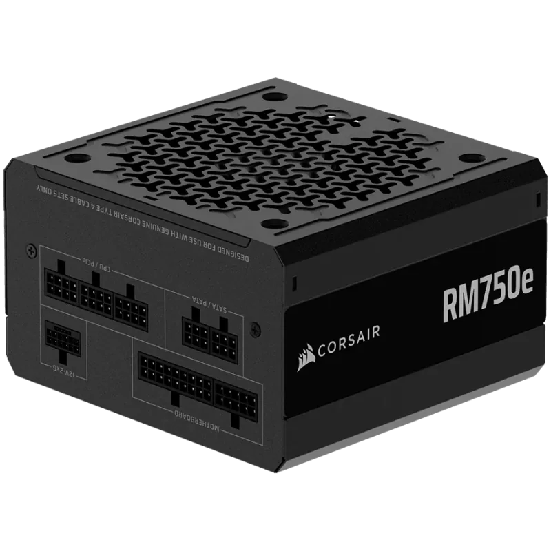 CORSAIR RM750e, 750 Watt, ATX 3.1, PCIe 5.1, Cybenetics GOLD Certified, Fully Modular - 1