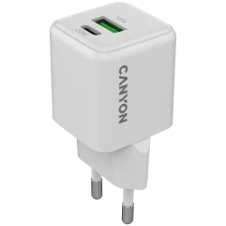CANYON charger CU20AC GaN 20W 1xPD 1xQC EU White - 1