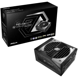 Asrock TC-1300T, 1300W, 80 Plus Titanium, Fully Modular PSU, Japanese Capacitors, 2x EPS 12V CPU(4+4pin), 2x PCIe5.1 (12+4pin), 