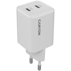CANYON charger CU45CC GaN 45W 2xPD EU White - 1