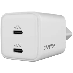 CANYON charger CU45CC GaN 45W 2xPD EU White - 5