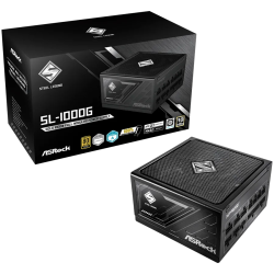 Asrock SL-1000G, 1000W, 80 Plus GOLD, Fully Modular PSU, Japanese Capacitors, 2x EPS 12V CPU(4+4pin), 1x PCIe5.1 (12+4pin), 3x P