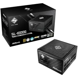 Asrock SL-1000G, 1000W, 80 Plus GOLD, Fully Modular PSU, Japanese Capacitors, 2x EPS 12V CPU(4+4pin), 1x PCIe5.1 (12+4pin), 3x P