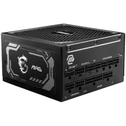 MSI MAG A1000GL PCIE5, 1000W, 80 Plus Gold, 135mm Fluid Dynamic Bearing Fan, Protections: OCP/OVP/OPP/OTP/SCP/UVP, Dimensions: 1