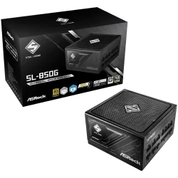 Asrock SL-850G, 850W, 80 Plus GOLD, Fully Modular PSU, Japanese Capacitors, 2x EPS 12V CPU(4+4pin), 1x PCIe5.1 (12+4pin), 3x PCI