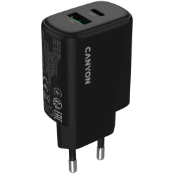 CANYON charger OnCharge 200 20W 1xPD 1xQC EU Black - 1