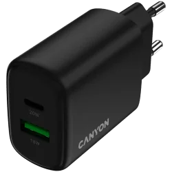 CANYON charger OnCharge 200 20W 1xPD 1xQC EU Black - 4