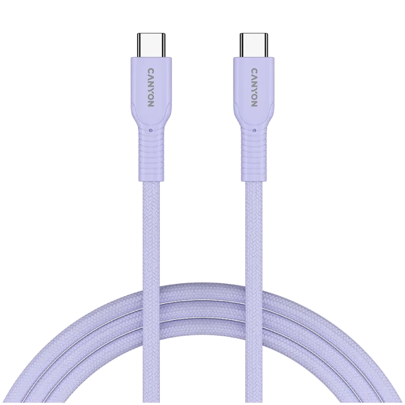 CANYON cable OnWire 60CL C-C 60W COLOR Braided 1m Purple - 1