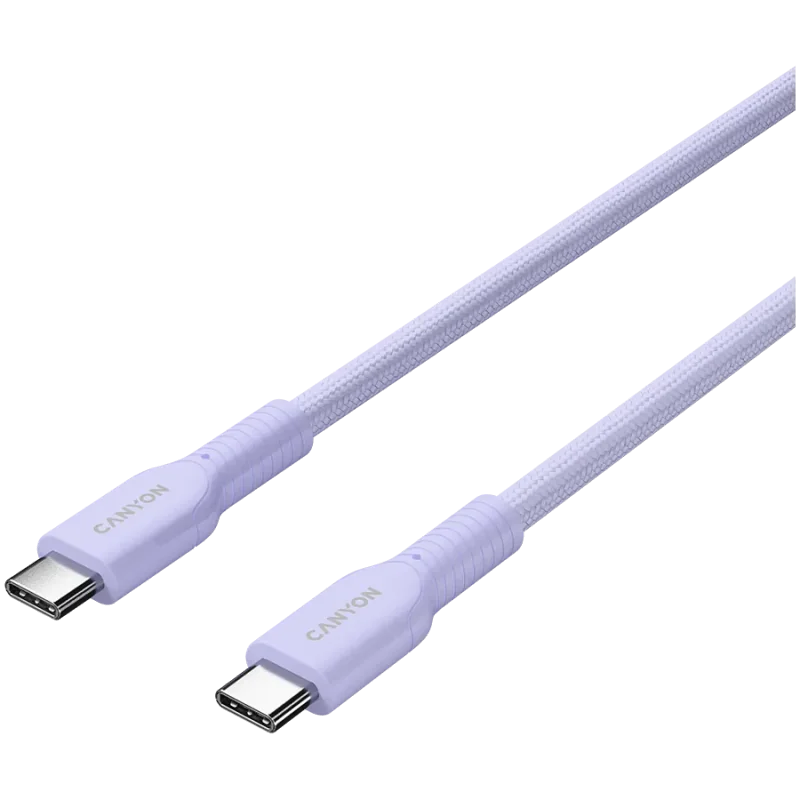 CANYON cable OnWire 60CL C-C 60W COLOR Braided 1m Purple - 1