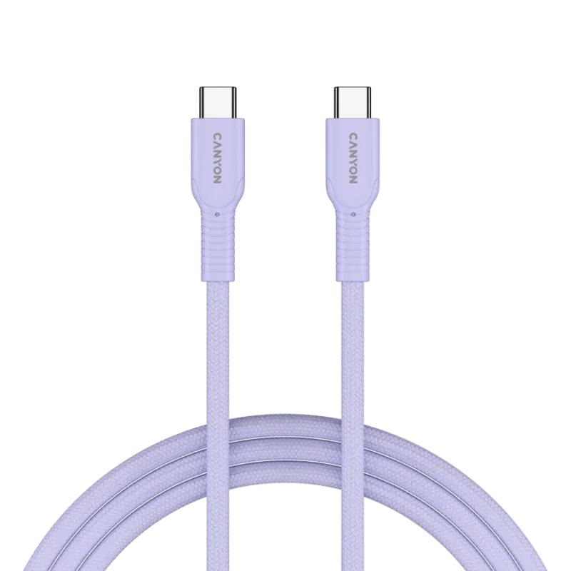 CANYON cable OnWire 60CL C-C 60W COLOR Braided 1m Purple - 1