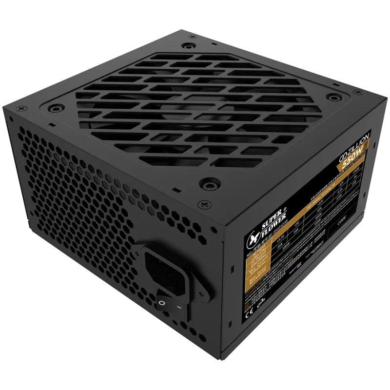 Super Flower Zillion DB Bronze 550W ATX 2.4, 80 Plus Bronze, Flat Black Cables, 120mm Fan, 140mmx150mmx86mm, 3 Year Warranty - 1