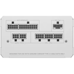 CORSAIR RM750e White, 750 Watt, Cybenetics Gold Certified, Fully Modular - 3