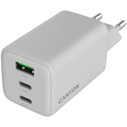 CANYON charger CU65ACC GaN 65W 2xPD 1xQC EU White - 4