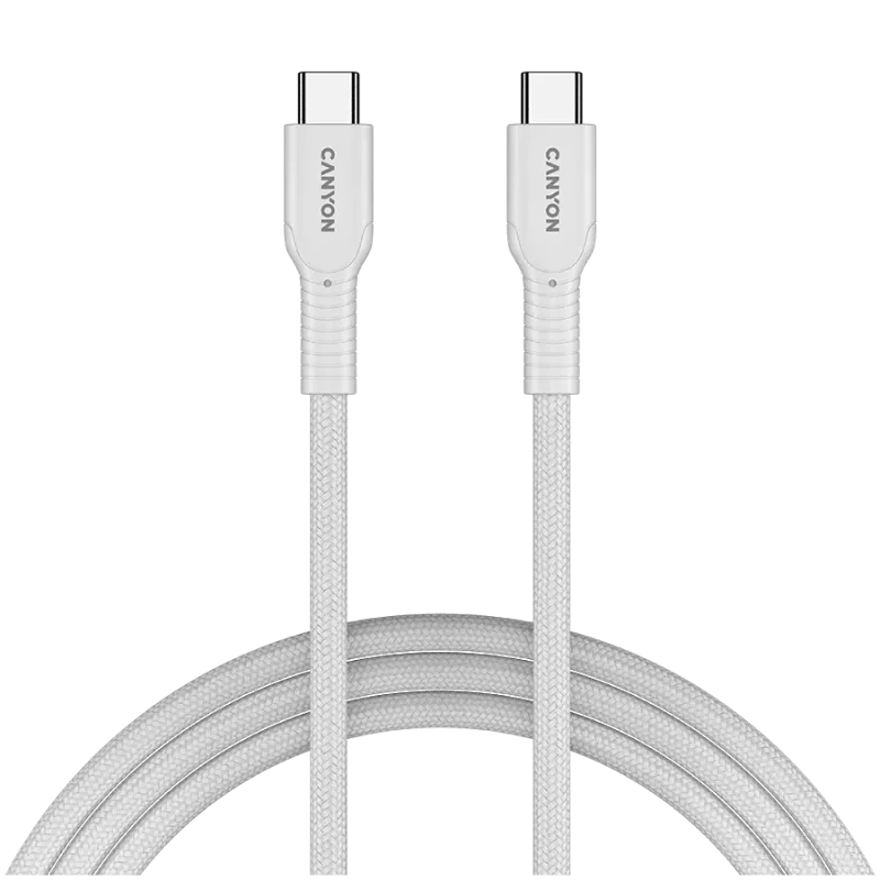 CANYON cable OnWire 60CL C-C 60W COLOR Braided 1m White - 1