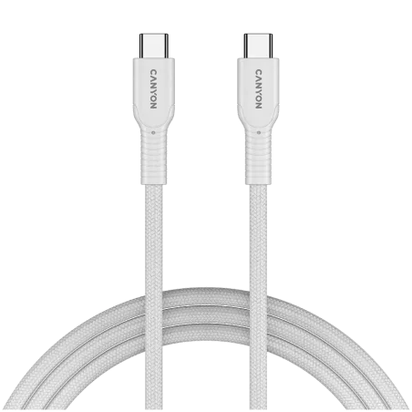 CANYON cable OnWire 60CL C-C 60W COLOR Braided 1m White - 1
