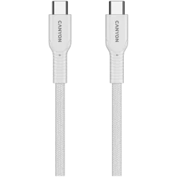 CANYON cable OnWire 60CL C-C 60W COLOR Braided 1m White - 3