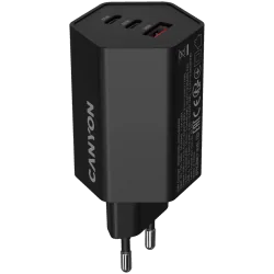 CANYON charger HEXAGON 65 GaN 65W 2xPD 1xQC EU Black - 1