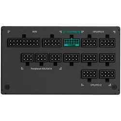 DeepCool PX1300-P, 1300W, 80 Plus PLATINUM, Fully Modular, Flat Black Cables, 135mm FDB Fan, Fluid Dynamic Bearing, 150x160x86mm