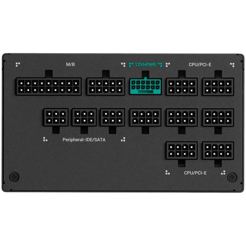 DeepCool PX1300-P, 1300W, 80 Plus PLATINUM, Fully Modular, Flat Black Cables, 135mm FDB Fan, Fluid Dynamic Bearing, 150x160x86mm