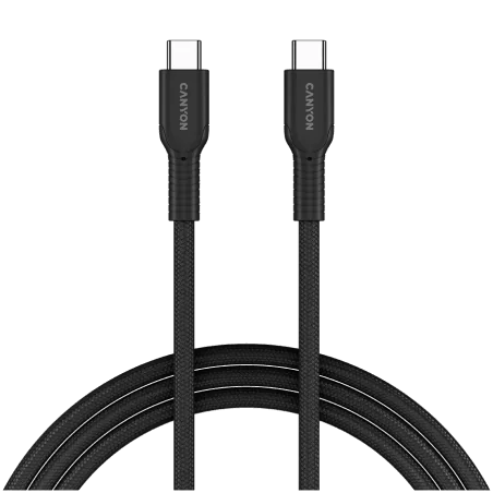 CANYON cable OnWire 60CL C-C 60W COLOR Braided 1m Black - 1