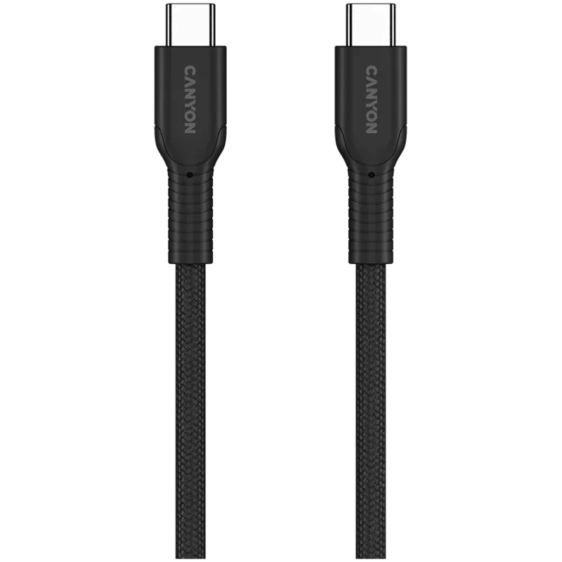 CANYON cable OnWire 60CL C-C 60W COLOR Braided 1m Black - 1