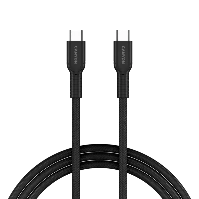 CANYON cable OnWire 60CL C-C 60W COLOR Braided 1m Black - 1