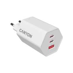 CANYON charger HEXAGON 65 GaN 65W 2xPD 1xQC EU White - 3