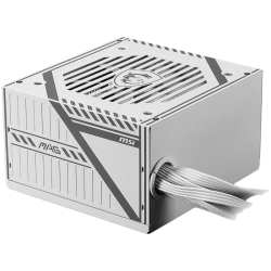 MSI MAG A650BNL WHITE Power Supply 650W, 80 PLUS Bronze, 120mm low noise Fan, Protections: OCP/OVP/OPP/OTP/SCP, Active PFC Desig