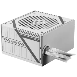 MSI MAG A650BNL WHITE Power Supply 650W, 80 PLUS Bronze, 120mm low noise Fan, Protections: OCP/OVP/OPP/OTP/SCP, Active PFC Desig