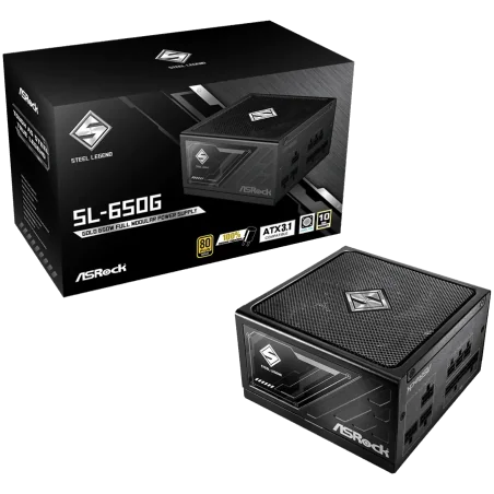 Asrock SL-650G, 650W, 80 Plus GOLD, Fully Modular PSU, Japanese Capacitors, 2x EPS 12V CPU(4+4pin), 2x PCIe (6+2pin), 3x 4-pin c