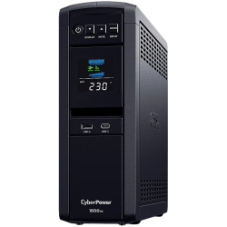CyberPower UPS AVR,1600VA/1000W, Line-Interactive, LCD display, Sine Wave output (for Active PFC ), 6x Schuko, Runtime at 500W (