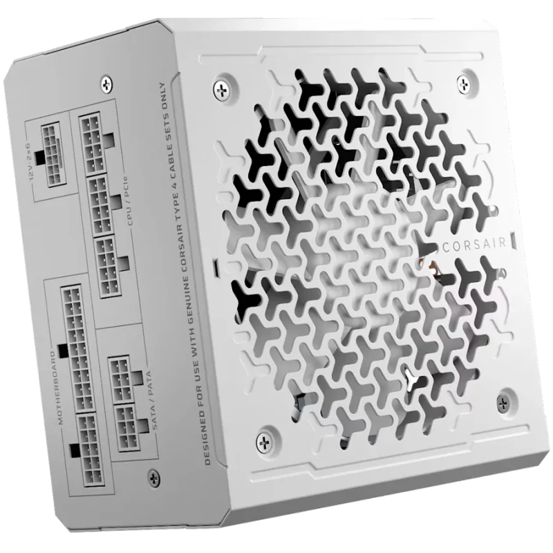CORSAIR RM1000e White, 1000 Watt, Cybenetics Gold Certified, Fully Modular - 1