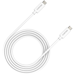 CANYON UC-42, cable, U4-CC-5A2M-E, USB4 TYPE-C to TYPE-C cable assembly 20G 2m 5A 240W(ERP) with E-MARK, CE, ROHS, white - 1
