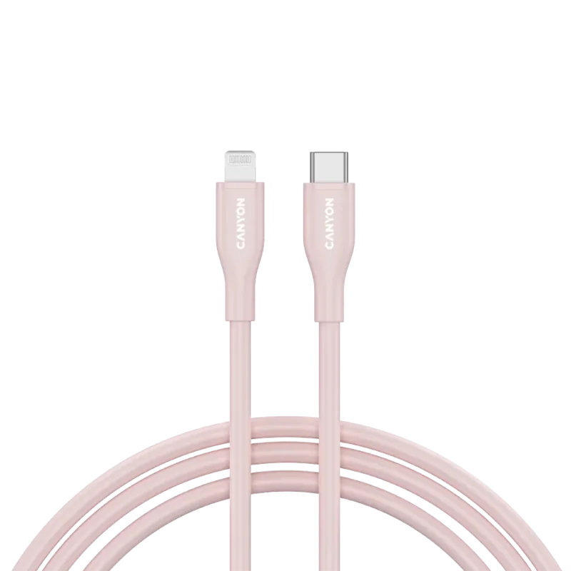 CANYON cable CLNM60 C-L 60W MFI 1m Silicon Pink - 1