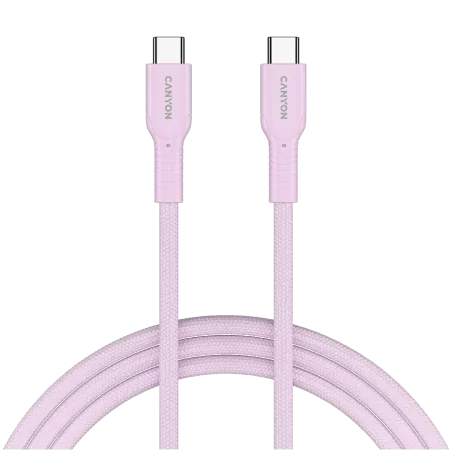 CANYON cable OnWire 60CL C-C 60W COLOR Braided 1m Pink - 1