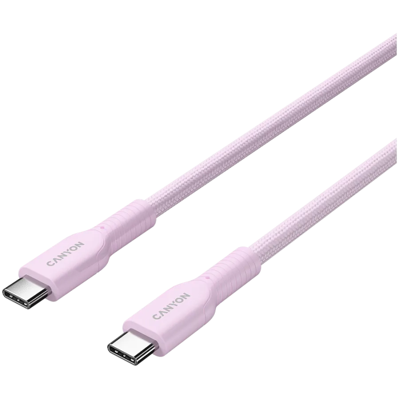 CANYON cable OnWire 60CL C-C 60W COLOR Braided 1m Pink - 1