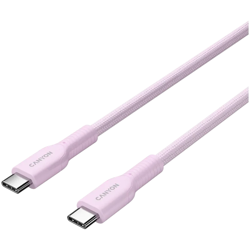 CANYON cable OnWire 60CL C-C 60W COLOR Braided 1m Pink - 1
