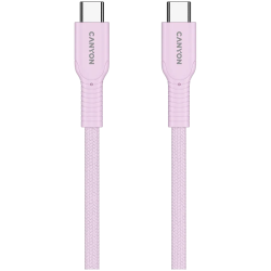 CANYON cable OnWire 60CL C-C 60W COLOR Braided 1m Pink - 3