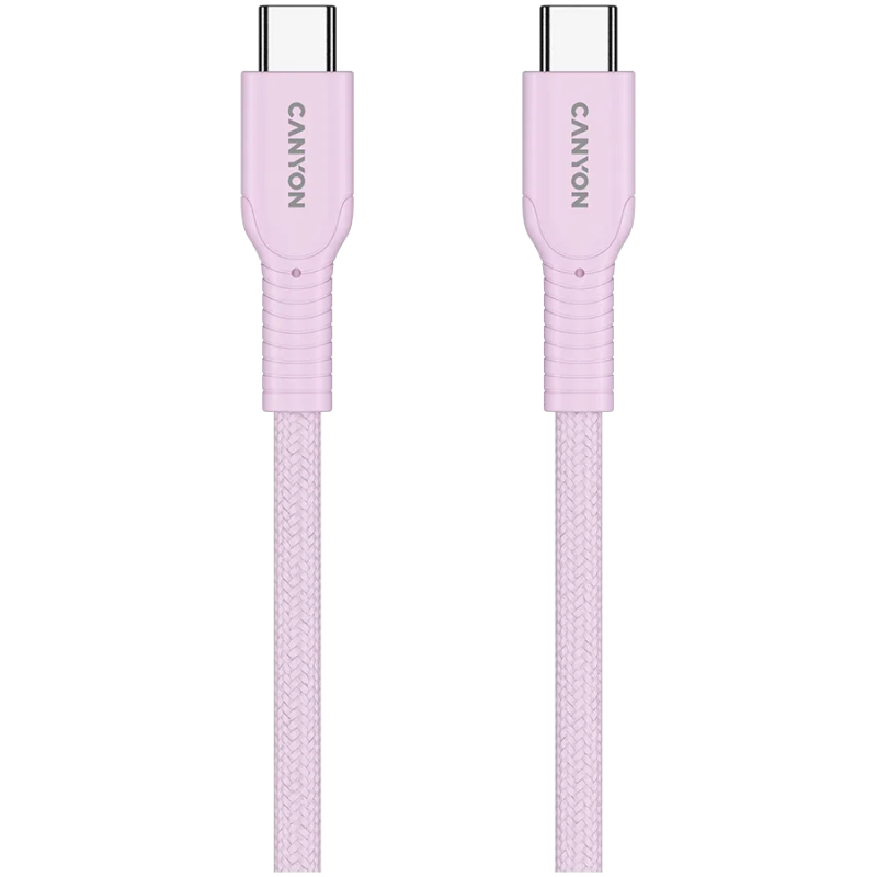 CANYON cable OnWire 60CL C-C 60W COLOR Braided 1m Pink - 1