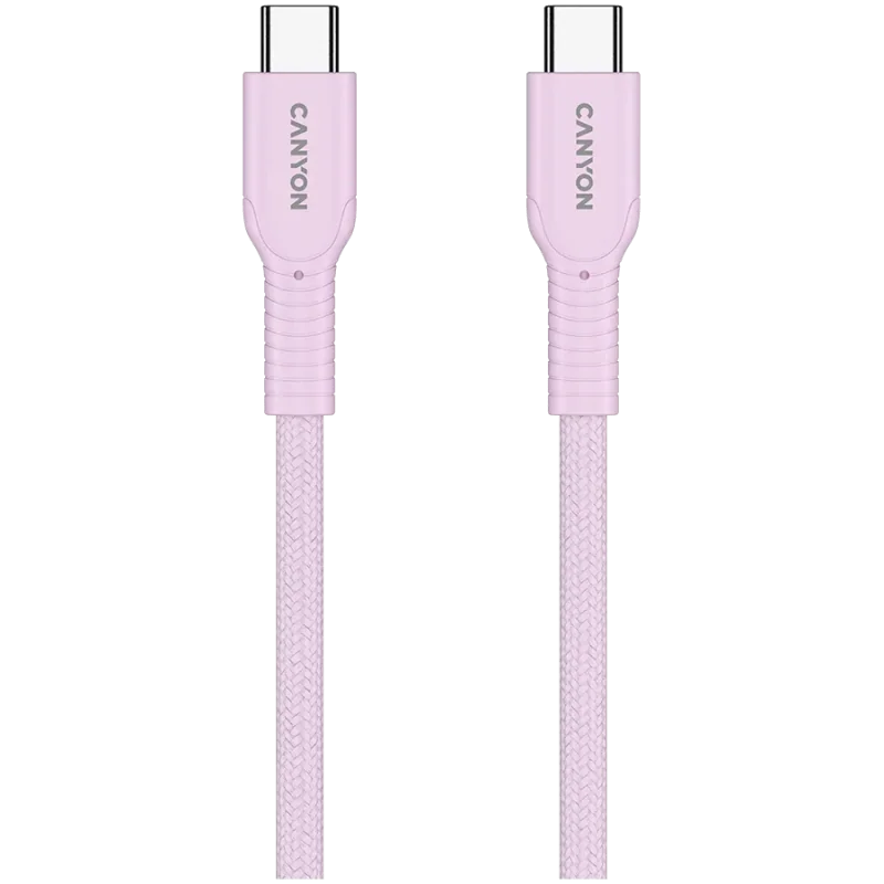 CANYON cable OnWire 60CL C-C 60W COLOR Braided 1m Pink - 1