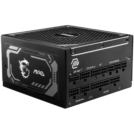 MSI MAG A1250GL PCIE5 Power Supply 1250W, 80 PLUS Gold, 135 mm Fan Size, Protections: OCP/OVP/OPP/OTP/SCP/UVP, Active PFC Design
