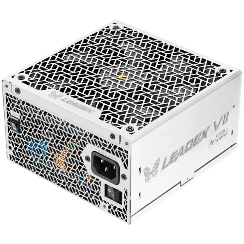 Super Flower Leadex VII XG 1300W ATX 3.1, 80 Plus Gold, Fully Modular, Flat White Cables, 140mm Fan, 150mmx150mmx86mm, White, 10