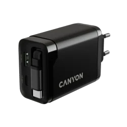 CANYON charger OnCharge 65RC Build-In Cable USB-C 65W 1xPD 1xQC EU Black - 7