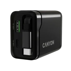 CANYON charger OnCharge 65RC Build-In Cable USB-C 65W 1xPD 1xQC EU Black - 8