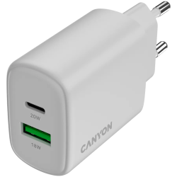 CANYON charger OnCharge 200 20W 1xPD 1xQC EU White - 4