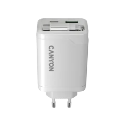 CANYON charger OnCharge 65RC Build-In Cable USB-C 65W 1xPD 1xQC EU White - 4